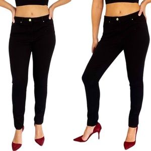 H&M black mid rise skinny stretch jeans size 8